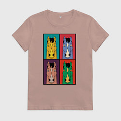 Футболка хлопковая женская BoJack Horseman, цвет: пыльно-розовый