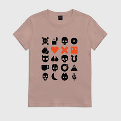 Футболка хлопковая женская LOVE DEATH ROBOTS LDR, цвет: пыльно-розовый