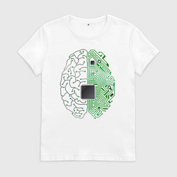 Футболка хлопковая женская Программист, цвет: белый