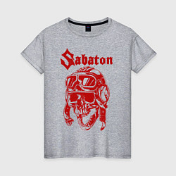 Футболка хлопковая женская Sabaton, цвет: меланж