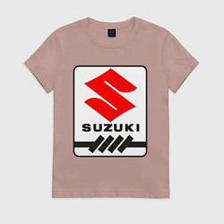 Футболка хлопковая женская Suzuki, цвет: пыльно-розовый
