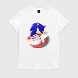 Футболка хлопковая женская SONIC, цвет: белый