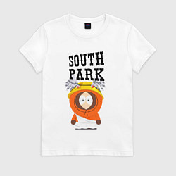 Футболка хлопковая женская South Park Кенни, цвет: белый