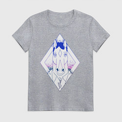 Футболка хлопковая женская BoJack Horseman, цвет: меланж