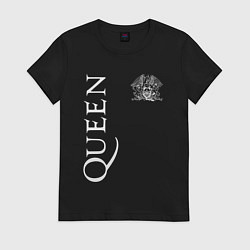 Футболка хлопковая женская QUEEN, цвет: черный