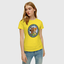 Футболка хлопковая женская Scooby-Doo, цвет: желтый — фото 2