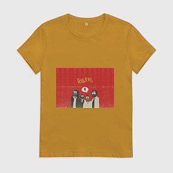 Футболка хлопковая женская The Killers, цвет: горчичный