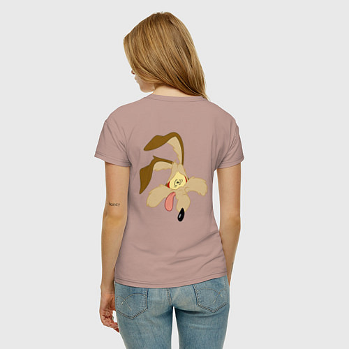 Женская футболка Wile E Coyote / Пыльно-розовый – фото 4