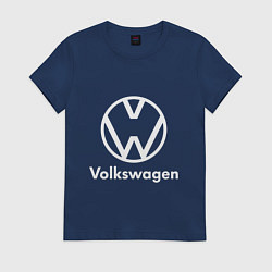 Футболка хлопковая женская VOLKSWAGEN, цвет: тёмно-синий