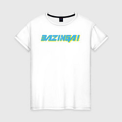 Футболка хлопковая женская BAZINGA!, цвет: белый