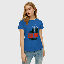 Футболка хлопковая женская Big Bang Theory logo цвета синий — фото 2