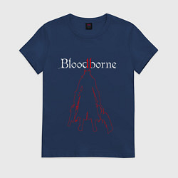 Футболка хлопковая женская Bloodborne, цвет: тёмно-синий