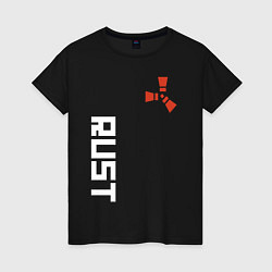 Футболка хлопковая женская RUST, цвет: черный