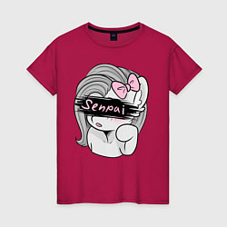 Футболка хлопковая женская Senpai, цвет: маджента