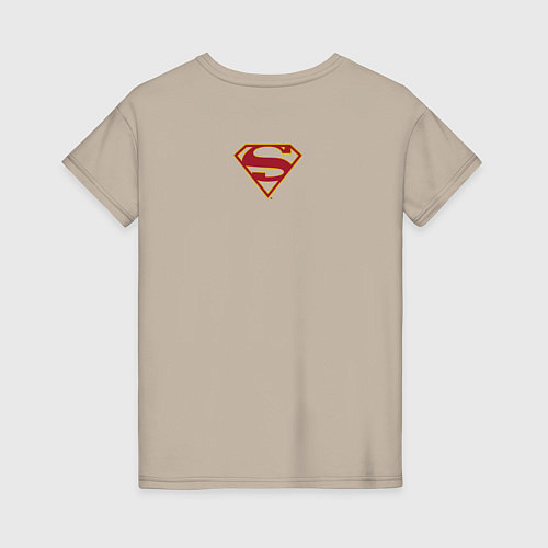 Женская футболка Supergirl - CatCo / Миндальный – фото 2