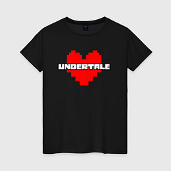 Футболка хлопковая женская UNDERTALE, цвет: черный