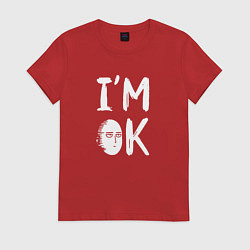 Футболка хлопковая женская IM OK, цвет: красный