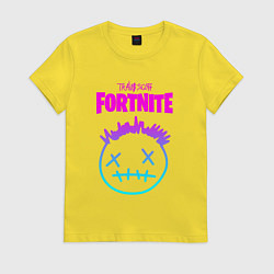 Футболка хлопковая женская TRAVIS SCOTT X FORTNITE, цвет: желтый