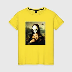Футболка хлопковая женская Mona Lisa, цвет: желтый