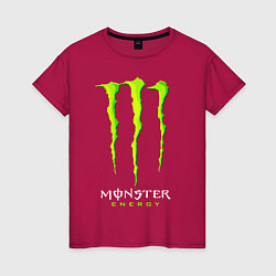 Футболка хлопковая женская MONSTER ENERGY, цвет: маджента