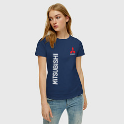 Футболка хлопковая женская MITSUBISHI, цвет: тёмно-синий — фото 2