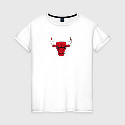 Футболка хлопковая женская CHICAGO BULLS, цвет: белый