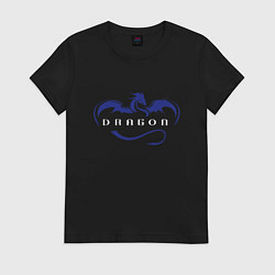 Футболка хлопковая женская Crew Dragon Z, цвет: черный