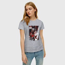 Футболка хлопковая женская ПОСЛЕДНИЙ ТАНЕЦ, цвет: меланж — фото 2