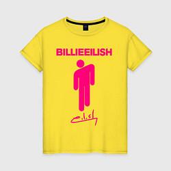 Футболка хлопковая женская BILLIE EILISH, цвет: желтый