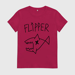 Футболка хлопковая женская Nirvana Flipper, цвет: маджента