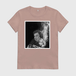 Футболка хлопковая женская MASK, цвет: пыльно-розовый