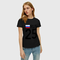 Футболка хлопковая женская RUS 25, цвет: черный — фото 2