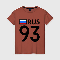 Футболка хлопковая женская RUS 93, цвет: кирпичный