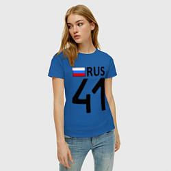 Футболка хлопковая женская RUS 41, цвет: синий — фото 2