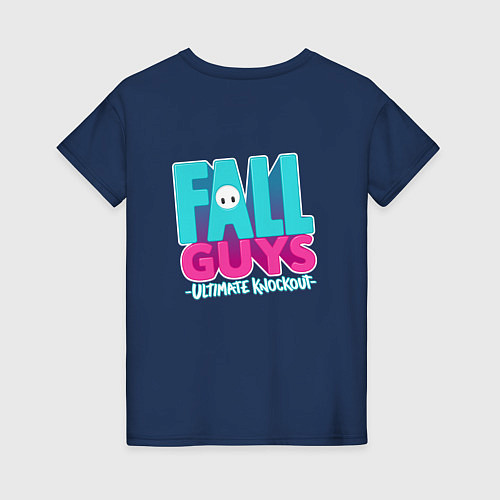 Женская футболка FALL GUYS 2 СТОРОНЫ / Тёмно-синий – фото 2