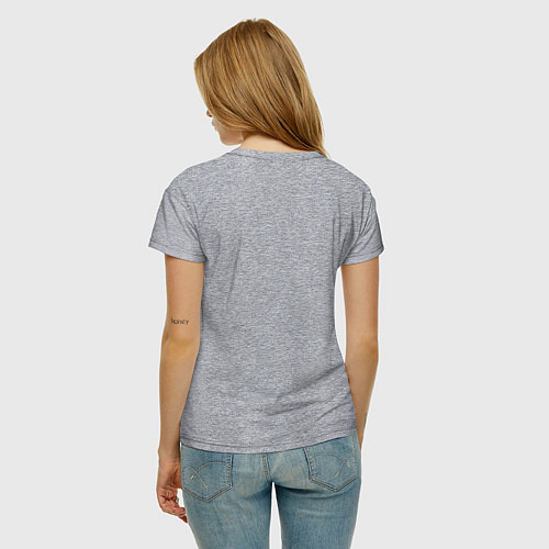 Женская футболка Лиса и лисенок / Меланж – фото 4