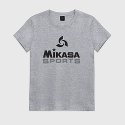 Футболка хлопковая женская MIKASA SPORTS, цвет: меланж
