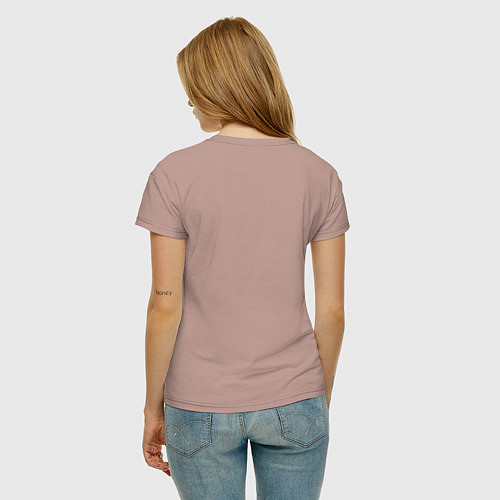 Женская футболка Монстрик показывает язык / Пыльно-розовый – фото 4