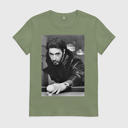 Футболка хлопковая женская Аль Пачино, цвет: авокадо