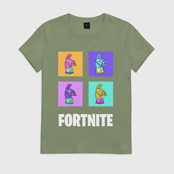 Футболка хлопковая женская Фортнайт поп-ап, цвет: авокадо