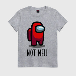Футболка хлопковая женская Among Us, Not Me!, цвет: меланж