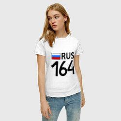 Футболка хлопковая женская RUS 164, цвет: белый — фото 2