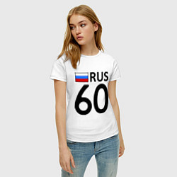 Футболка хлопковая женская RUS 60, цвет: белый — фото 2
