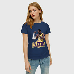 Футболка хлопковая женская LeBron - Lakers, цвет: тёмно-синий — фото 2