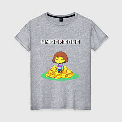 Футболка хлопковая женская UNDERTALE, цвет: меланж