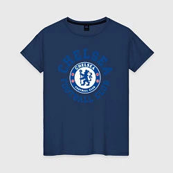 Футболка хлопковая женская Chelsea FC, цвет: тёмно-синий