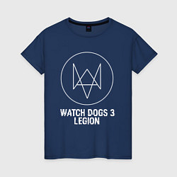 Футболка хлопковая женская WATCH DOGS: LEGION, цвет: тёмно-синий