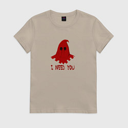 Футболка хлопковая женская Палач, цвет: миндальный