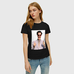 Футболка хлопковая женская Борат Z, цвет: черный — фото 2