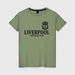 Футболка хлопковая женская Liverpool FC, цвет: авокадо